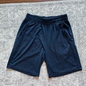 Men’s blue drawstring athletic shorts